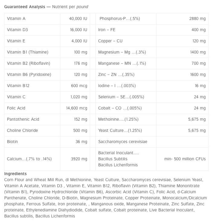 Horse Guard Equine VitaminMineral Supplement 10 Lbs.