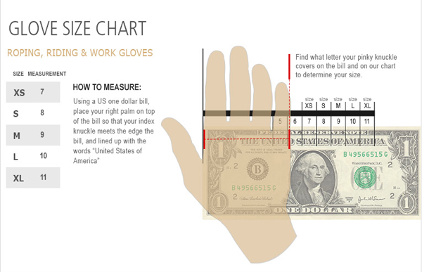 Noble Outfitters Glove Size Chart