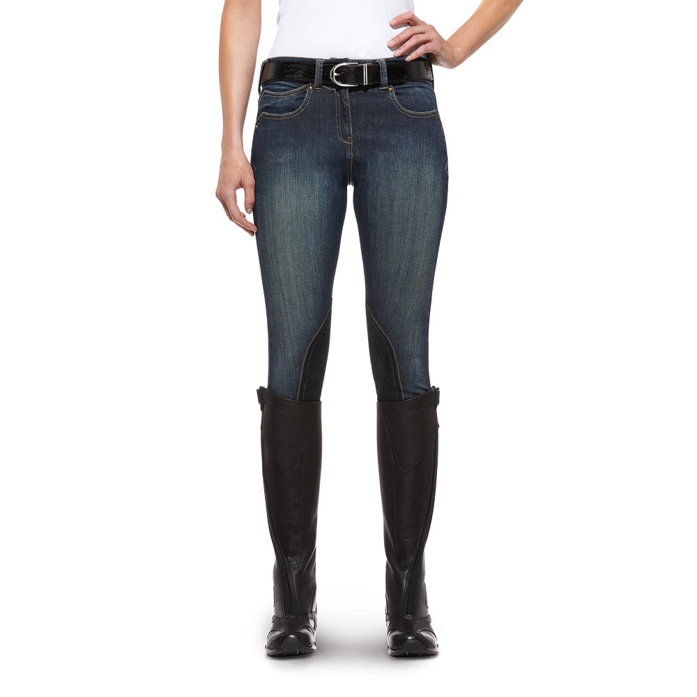 Ariat Women's Denim Jean Kneepatch Riding Breeches