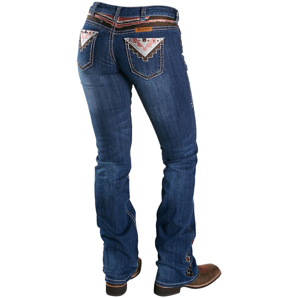 Cowgirl Tuff Womens Sierra Aztec Embroidered Jeans 1902