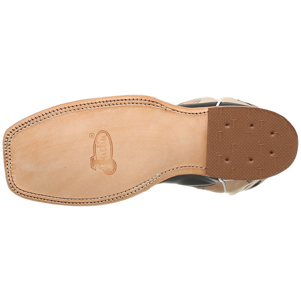 justin bent rail black boots