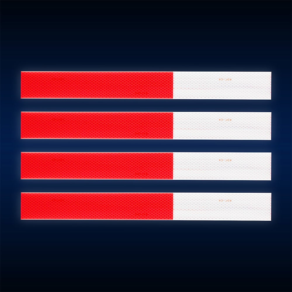 Reflective Trailer Safety Sticker Strips 2x18" 4 Pack