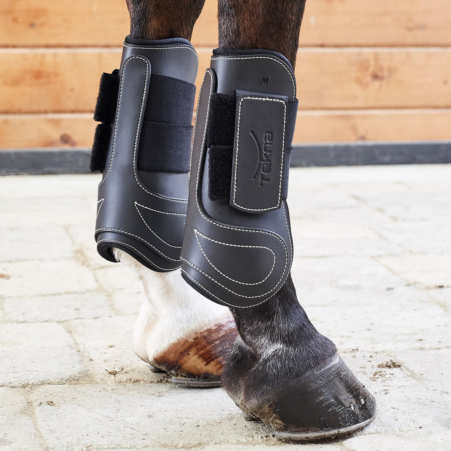 Tekna Fancy Stitched Open Front Jumping Horse Boots