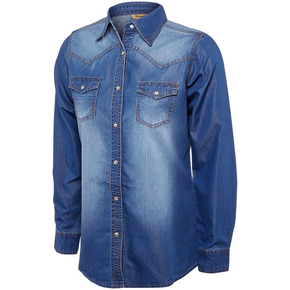 womens wrangler denim shirt