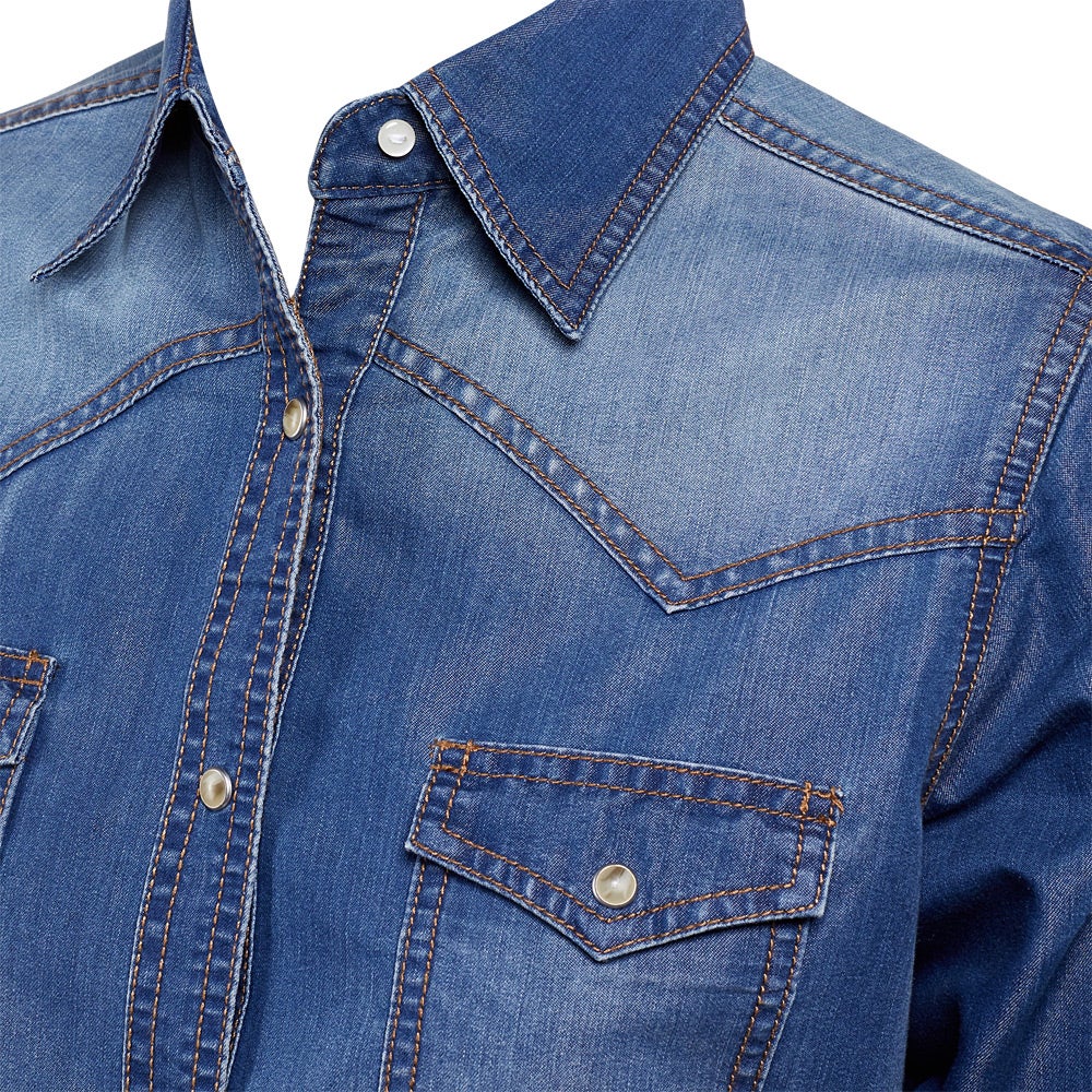 long sleeve womens denim shirt