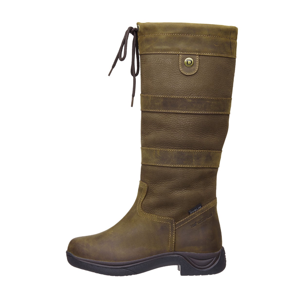 Dublin River Womens Tall Boots Chocolate 360° View 