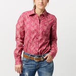 MSW9164207 Cinch Women's Long Sleeve Western Button Shirt -  Southwest Diamond main image 1