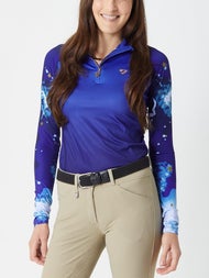 Strato Base Shires Aubrion Hyde Park Donna - Rosa Tie Dye Protezione UV Asciugatura Rapida