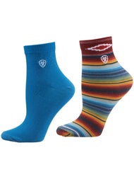 Ariat Southwest Theme Ankle Socks - 2 Pack