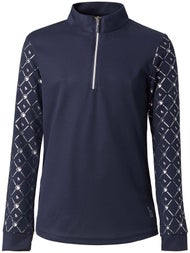 Horze Kids' Fia Long Sleeve Zip Shirt