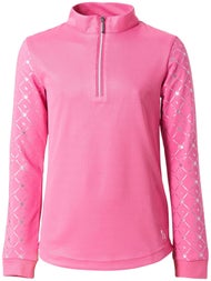 Horze Kids' Fia Long Sleeve Zip Shirt