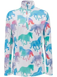 Royal Highness Child Mock Collar UV30 Zip Sun Shirt 