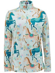 Royal Highness Child Mock Collar UV30 Zip Sun Shirt 