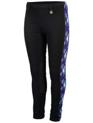 Royal Highness Girl's Knee Patch Riding Tights w/Trim