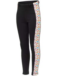 Royal Highness Kid's Suede Knee Patch Tights w/Trim