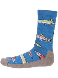 SmartWool Men's Everyday Fish Pattern Crew Socks