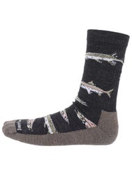 SmartWool Men's Everyday Fish Pattern Crew Socks