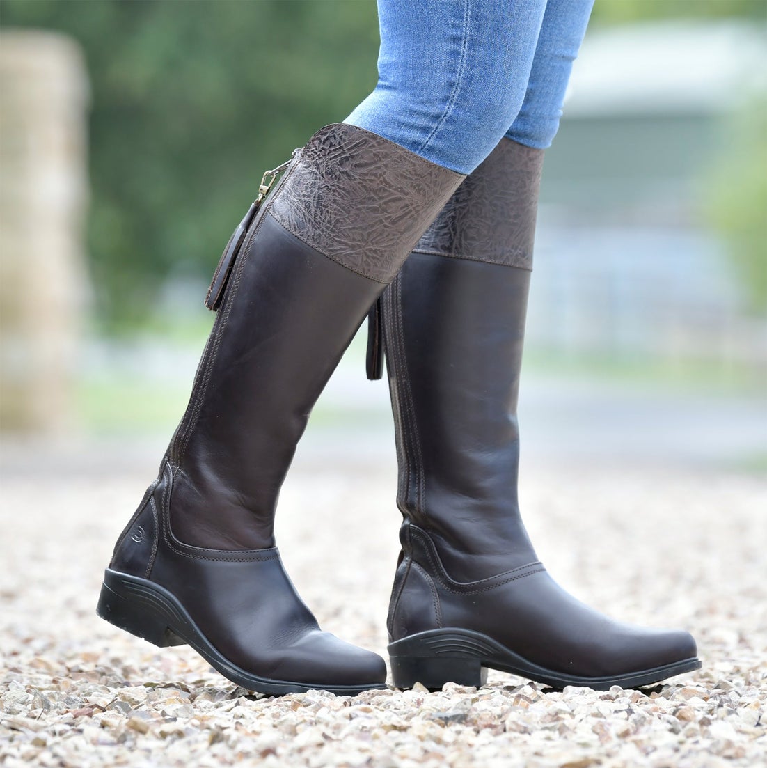 Dublin Feale Waterproof Tall Leather Boots Wtassel Riding Warehouse 