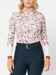 Kastel Ladies' Peonies Print Long Sleeve Shirt