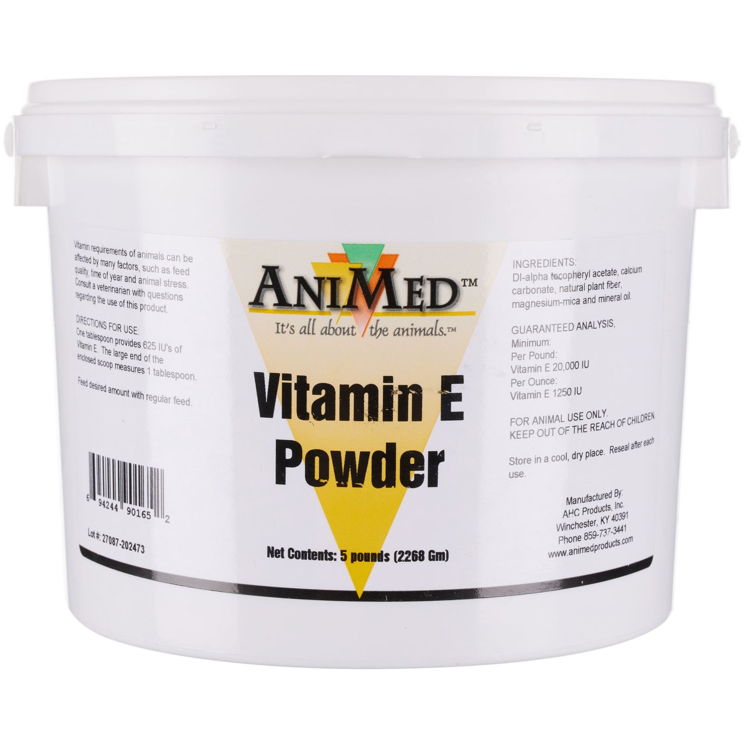 Animed Vitamin E Powder Supplement Riding Warehouse