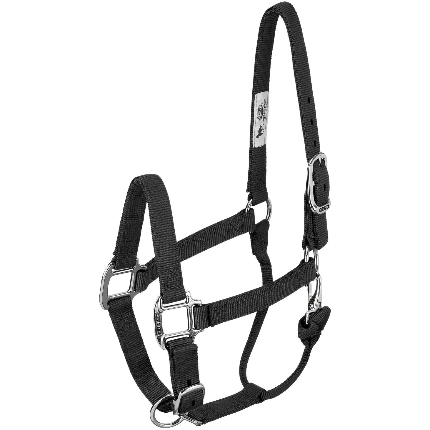 Weaver Original Adjustable Nylon Horse Halter w/Chrome Riding Warehouse