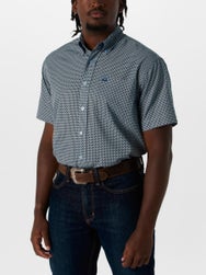 Cinch Men's ArenaFlex Printed Blue Short Sleeve Shirt