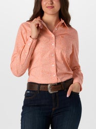 Cinch Women's Stretch Paisley Print Long Sleeve Shirt