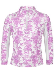 Dapplebay Kids Equestrian Toile 1/4 Zip Long Sleeve