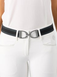 Ellany 1.5" Gunmetal Stirrup Elastic Belt