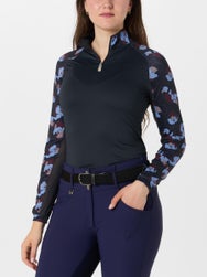  Kastel Denmark Black Floral Long Sleeve Raglan