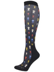 Ovation Spring Women's Footzees Printed Tall Boot Socks