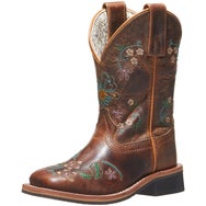 Smoky Mountain Kids Flower Square Toe Cowboy Boots