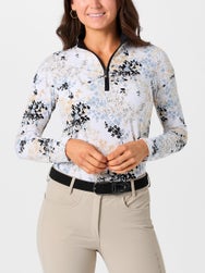 SanSoleil SolTek Lux UV50 Mock Long Sleeve Top Print
