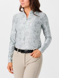 SanSoleil SolMelange UV50 Mock Long Sleeve Top Print