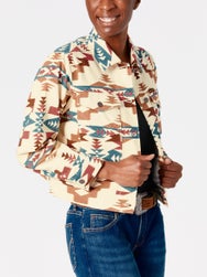 Wrangler Women's Retro Aztec Boyfriend Denim Jacket