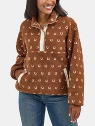 Wrangler Women's Retro Americana Sherpa Snap Pullover