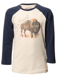 Ariat Youth Painted Buffalo 3/4 Tee Shirt Top