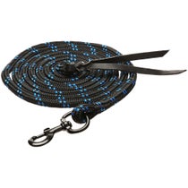 Blocker Lead Line Rope with Leather Popper 12' Blue