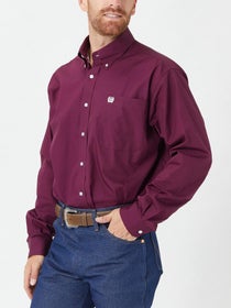 Cinch Men's Solid Long Sleeve Shirt Burgundy MD