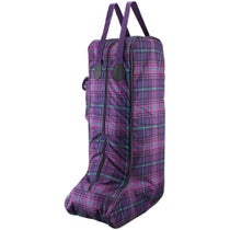 Centaur Lined Tall Boot Bag Orchid Plaid