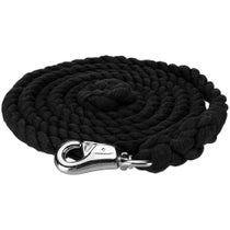 Cotton Lead Rope with Bull Snap Black