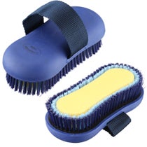 Equi-Essentials Soft Grip Sponge/Brush Blue