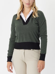 H.C. Carly Polo Sweater Forest LG