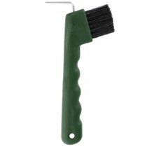 Hoof Pick Brush with Comfort Grip Handle Green