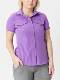 Irideon Aspen SS Trail Shirt Purple Hibiscus LG