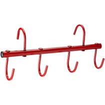 Tack Rack 4-Hook Bridle Hanger Red OS