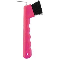 Roma Brights Hoof Pick With Brush Hot Pink