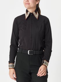 68282 Royal Highness Ladies Zip Front Show Shirt with Studded Collar