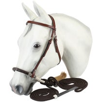  Horse Bridle,Adjustable Horse Bridle Rein Harness Headstalls  Durable Wearresisting Metal Inlay Decoration（White） : Pet Supplies
