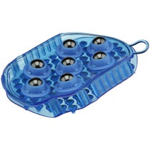 Roma 2-Sided Rubber Massage & Grooming Mitt Blue